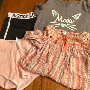 Girls - set of 4, 2 shorts & 2 tops